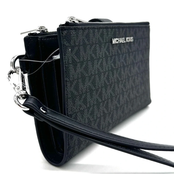 Michael Kors Large Double Zip Wallet Wristlet Black (NWT) - Picture 4 of 9